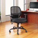 big office chairs alera alemx4517 merix black mid-back big u0026 tall mesh office chair with IYDUUDQ