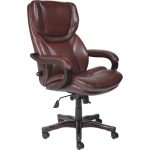 big office chairs serta executive big u0026 tall bonded leather office chair, brown QKDPEDY