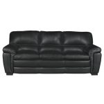 black leather sofas casual contemporary black leather sofa - tanner CCABEIM