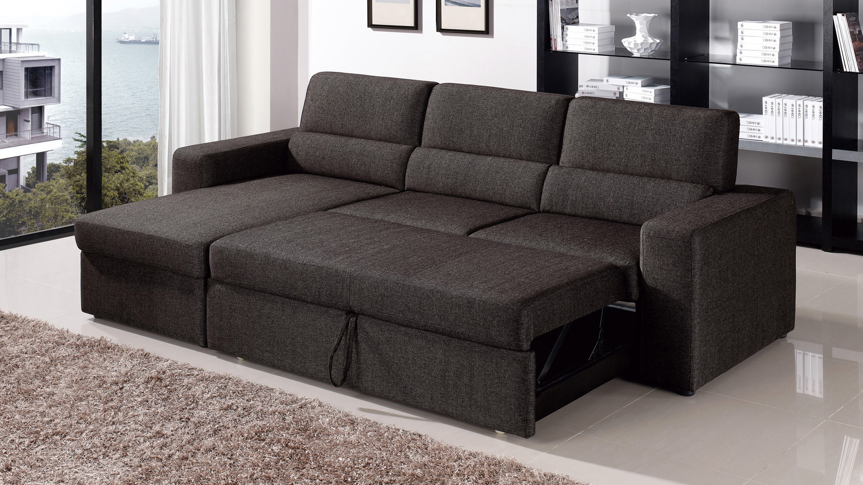 blackbrown clubber sleeper sectional sofa zuri furniture for sleeper sofa  set intended VBIGALC