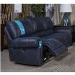blue reclining sofa ashley milhaven faux leather reclining sofa, blue SRXYVRJ