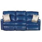 blue reclining sofa blue leather reclining sofa ZEVCWCY