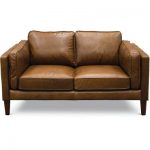 Brown leather loveseat modern classic cocoa brown leather loveseat - brompton ... CGNCXDW