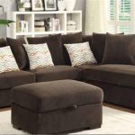 brown microfiber sectional sofa by coaster - 50044-b VTXKZQQ