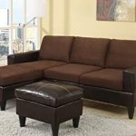 brown sectional sofa chocolate brown microfiber small sectional sofa with reversible chaise,  ottoman NRYOBNX