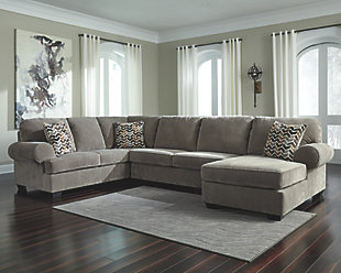 brown sectional sofa ... large jinllingsly 3-piece sectional, gray, rollover PJIGOGD
