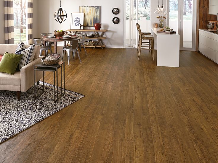 budget friendly flooring update | honey oak vinyl flooring | wood plank | BRKLZNV