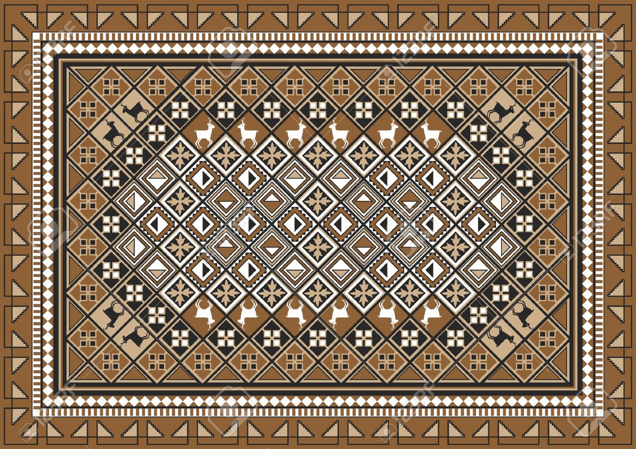 Carpet rugs carpet texture pattern. ethnic east rug pattern design stock vector -  10946066 XNZKLHV