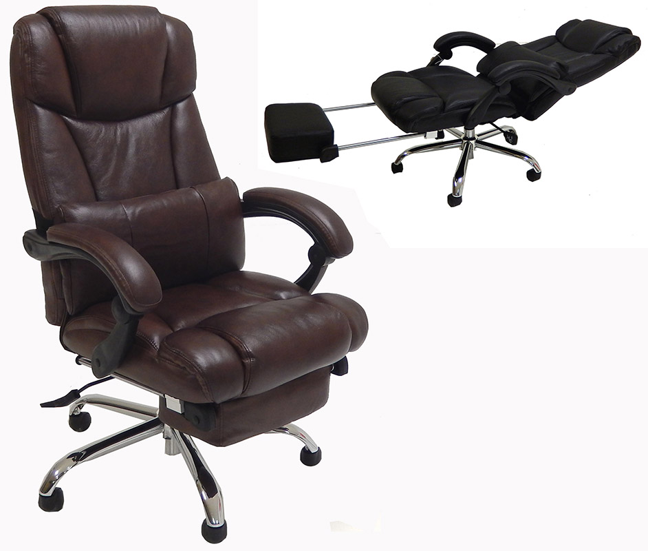 chairs for office leather reclining office chair w/ footrest JLWSRHC