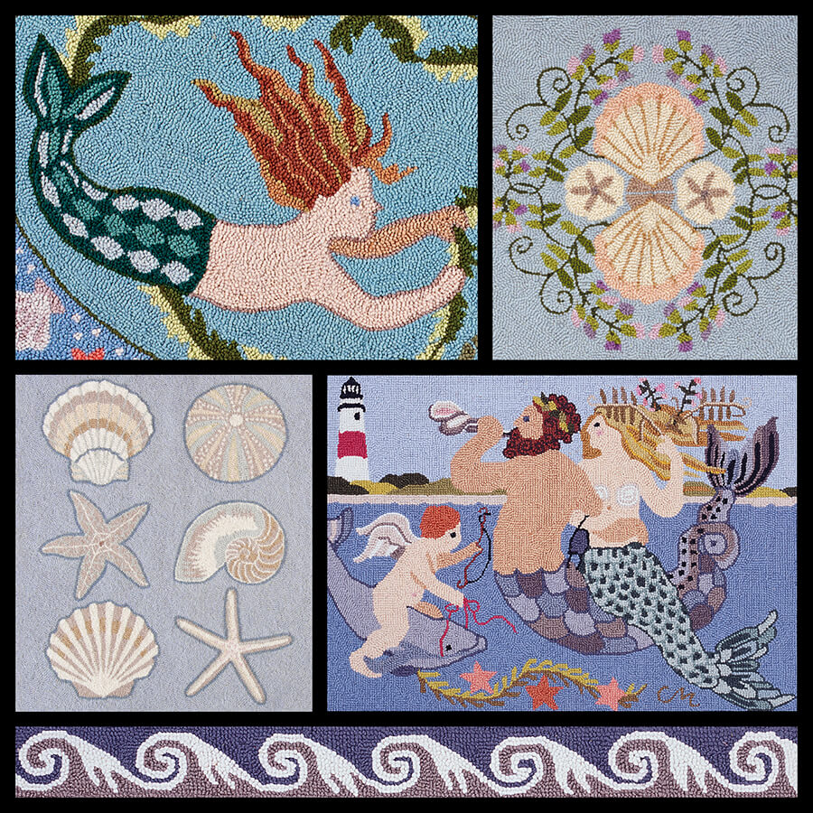 claire murray - coastal treasures hand hooked rugs SIJYRDZ