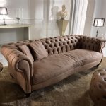 classic leather button upholstered italian sofa JYHFLCN