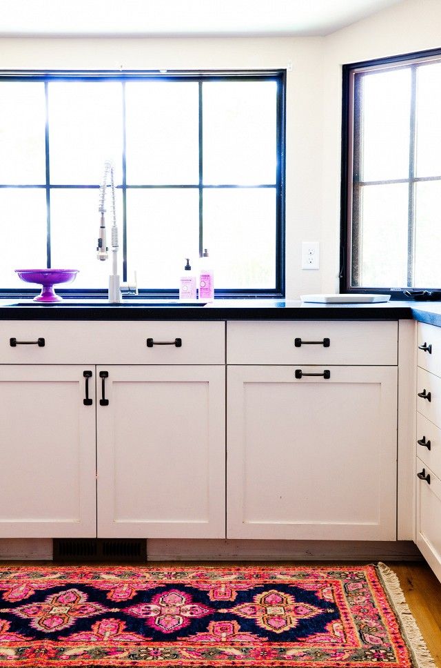 colorful kitchen rug ideas, black and white kitchen KMQDIUB