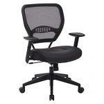 comfortable office chair ... airgrid dark back and padded black eco leather seat, 2-to-1 synchro JDRUIDS