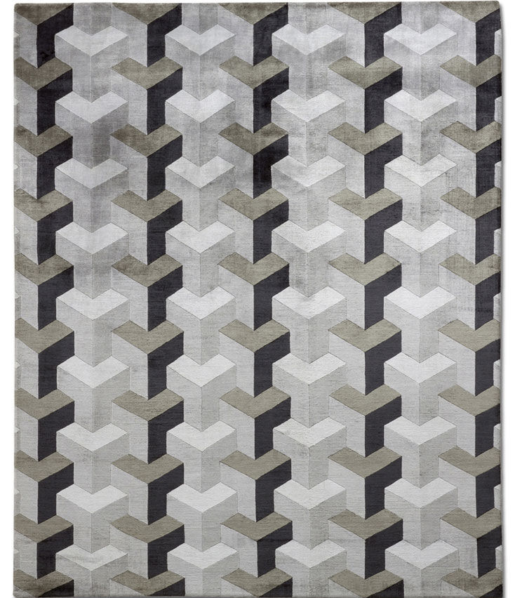 contemporary carpets contemporary rug / patterned / wool / silk - ypsilon grey LVFQNXF