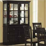 Contemporary hutch dining room glass front china cabinet hutch withglass doors deep cappuccino  contemporarycabinets HEOWWXP