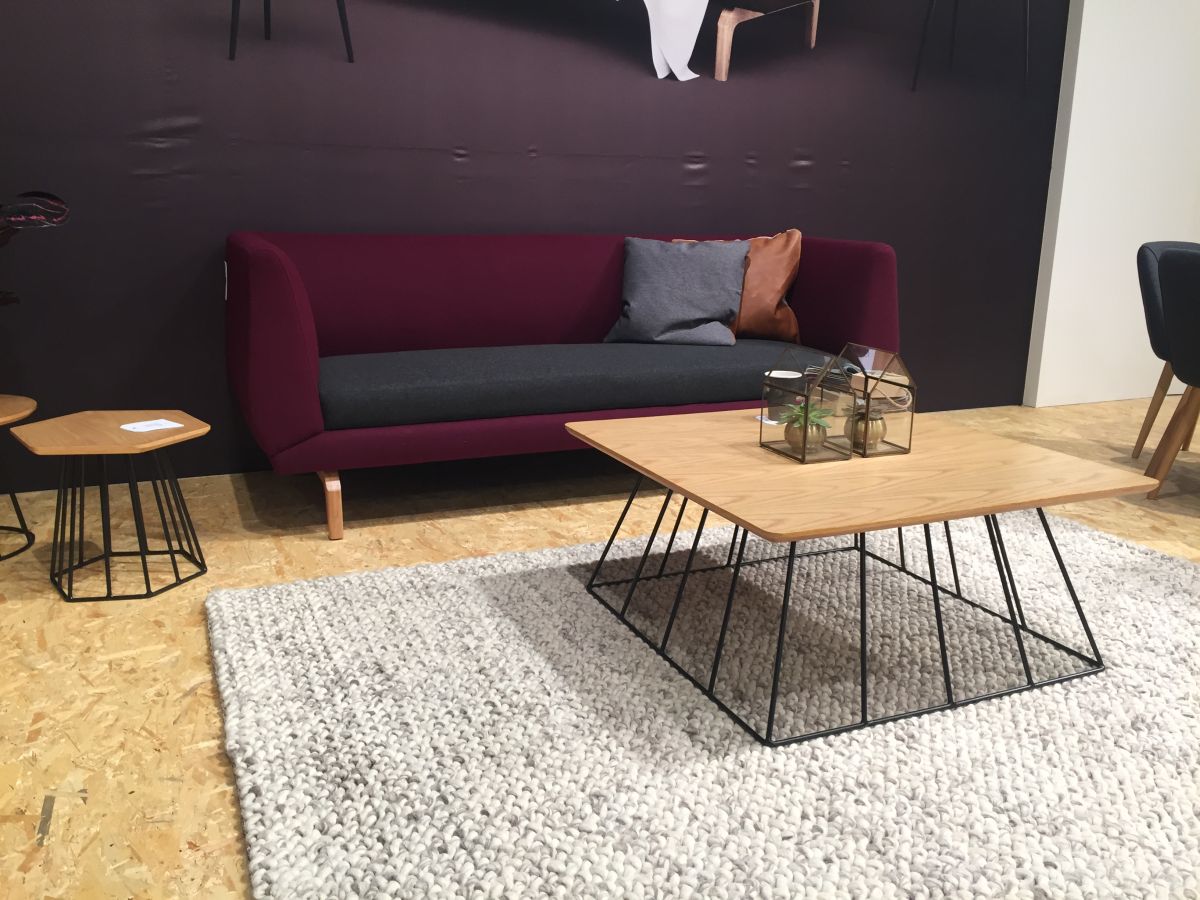 Contemporary Sofas for Home Interior wire base coffee table with purple sofa MYHQXNI