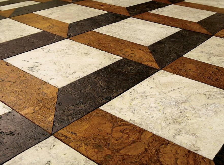 cork tile flooring - warm and attractive design ideas GQJJAHO