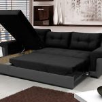 corner sofa bed image is loading new-corner-sofa-bed-with-storage-black-fabric- QTHGQFB