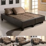 couch sofa bed fulton tan microfiber convertible sofa bed couch sleeper 2 ottoman  sectional set DZWWVYI