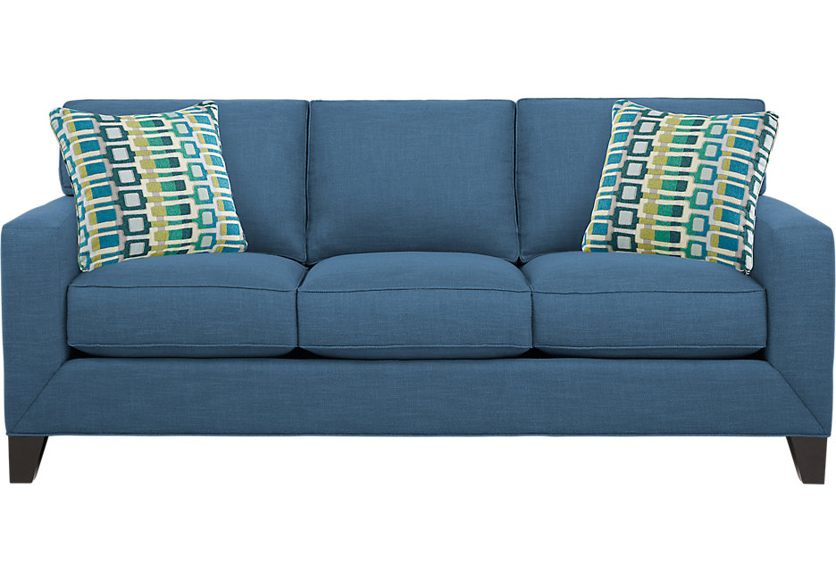 Use denim sofa to give your living a warm
informal tone