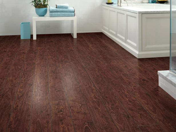 design laminate flooring bathroom with dark hardwood floors CBOHDBJ