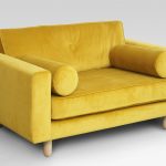 design loveseat sofa, loveseat modern design yellow cloth rectangular shape comfortable to  sit two QLRKIZV