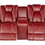 electric reclining loveseat $1,379.99 - kingvale red power reclining console loveseat - contemporary,  polyester ZPQEXOB