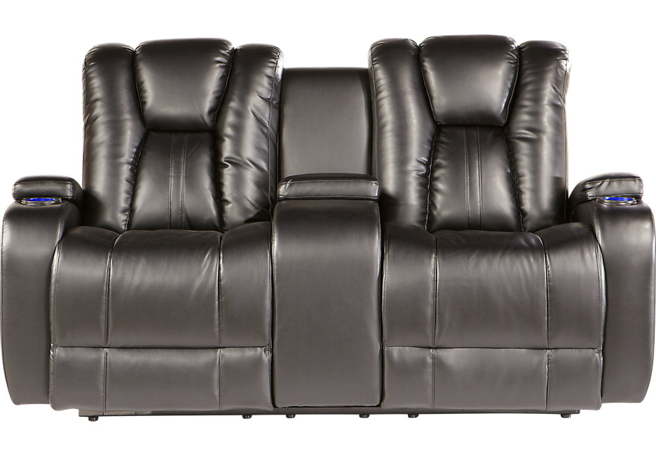 electric reclining loveseat kingvale black power reclining console loveseat KBTFDPU