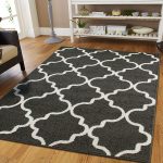 floor rugs amazon.com: large 8x11 morrocan trellis area rug gray contemporary rugs  8x10 for NSPWFDS
