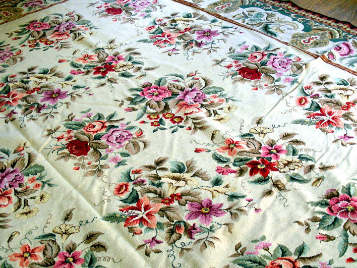 floral rug large chinese needlepoint floral pattern rug (item #1038861) EZPZJJX