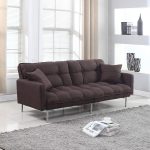 futon sofa amazon.com: modern plush tufted linen fabric sleeper futon: kitchen u0026 dining QJSBZXJ