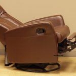 glider recliners barcalounger grissom ii swing rocker glider recliner in brown leather QXFIIRC