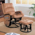 glider recliners coaster microfiber glider recliner and ottoman in brown HKYORLP