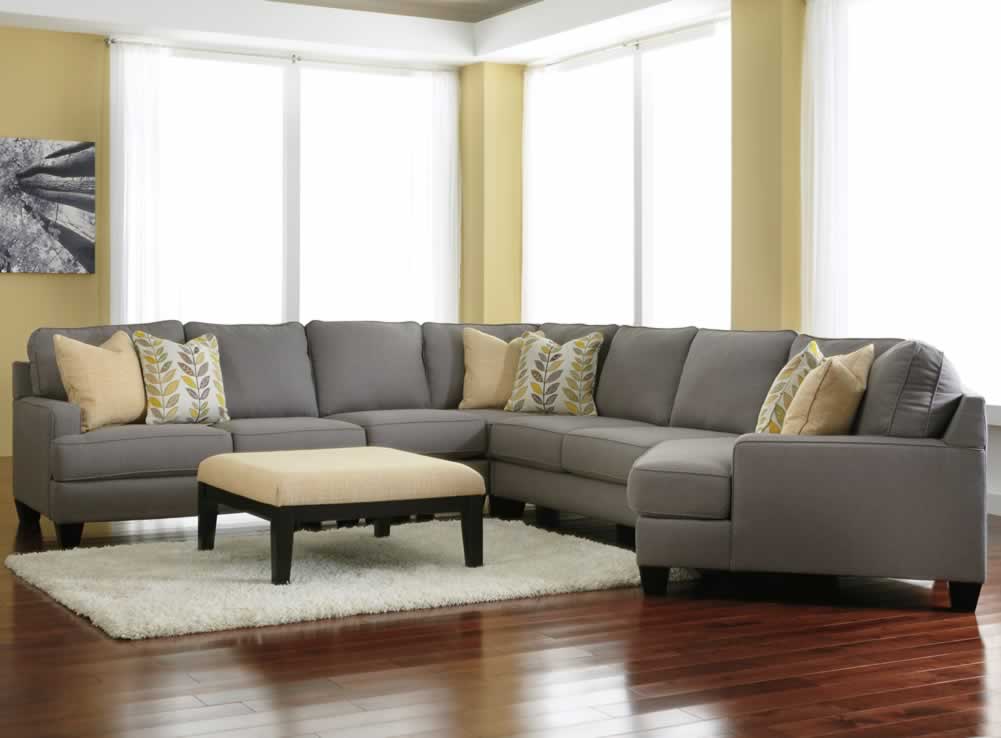 Home decor and seating furniture – gray
  sectional couch