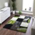 Green area rugs ... soft indoor bedroom shag area rug black with grey and green 5u0027 EDABMTU
