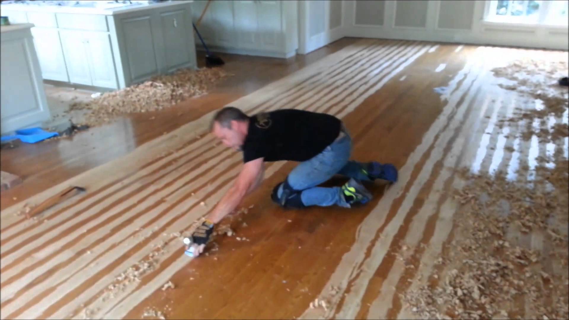 hand scraped wood floors hand scrape your hardwood floors - youtube KVVXHRN