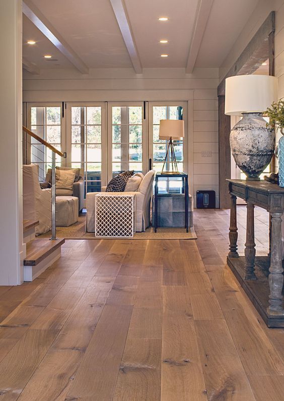 hardwood floor ideas wide plank white oak hardwood floor for a living room PAHNLHN