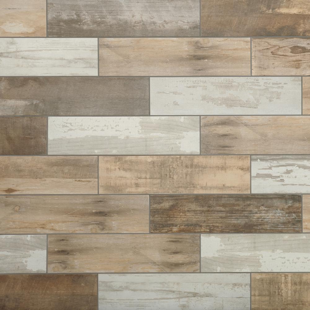 Hardwood tile flooring marazzi montagna wood vintage chic 6 in. x 24 in. porcelain floor and IWOTPQM