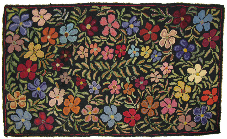 hooked rugs floral hooked rug PDMVLQP
