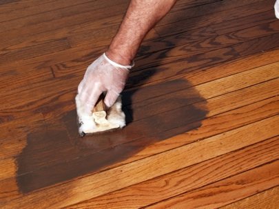 how to refinish hardwood floors - stain KYOGIYI