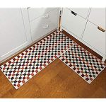 kitchen carpet easychan 2 piece carpet rubber backing non-slip kitchen rugs mat doormat  area RVIZXYI