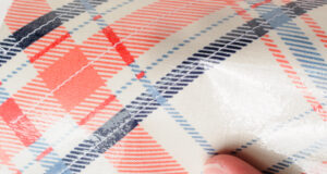 Laminated fabric sewing lesson, how to sew with laminate fabrics on polkadotchair.com JCUSTVA