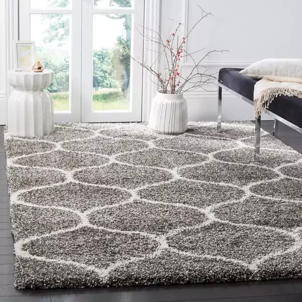 large area rugs safavieh hudson shag modern ogee grey/ ivory large area rug - 11u0026#x27; HWZPOAP