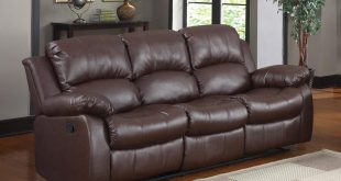 leather reclining sofa amazon.com: bonded leather double recliner sofa living room reclining couch  (brown): kitchen CGNKTIV