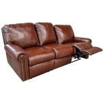 leather reclining sofa fairmont reclining sofa by omnia leather (chaise footrests) SMCZGXQ
