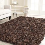 Leather shag rugs brown leather shag rug - cheap XHAJMSX