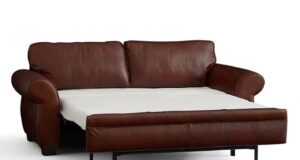 leather sleeper sofa pearce leather deluxe sleeper sofa | pottery barn BQDXJHL