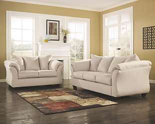 loveseat and sofa darcy sofa and loveseat, stone, ... REXXJOQ