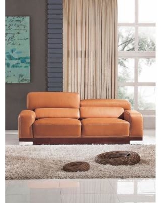luca home contemporary honey italian leather sofa (luca home grey italian  leather DCEHTCQ