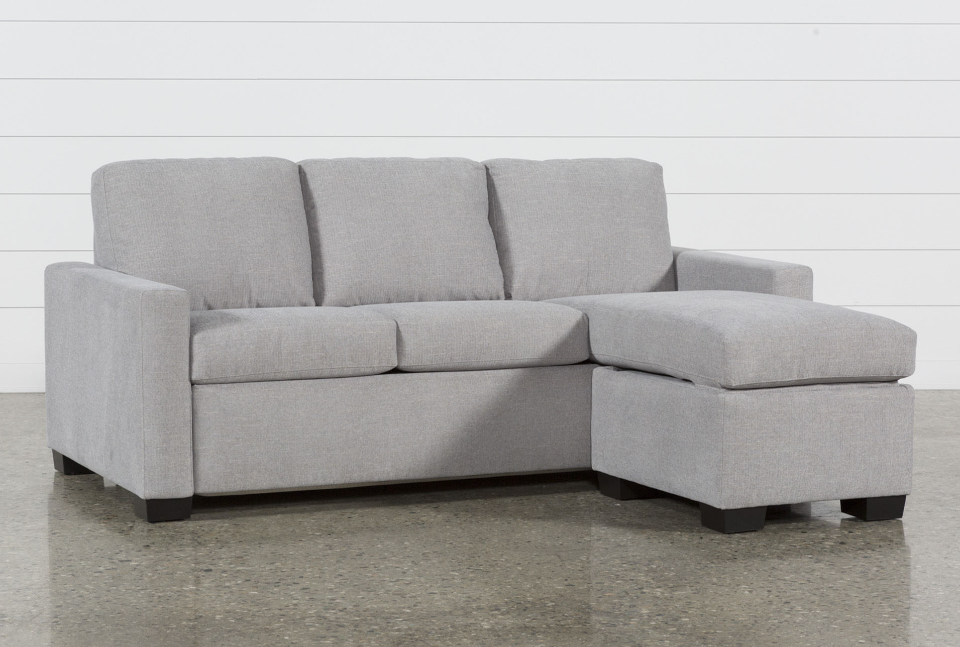 mackenzie silverpine queen plus sofa sleeper w/ storage chaise | living  spaces IGQEBBH